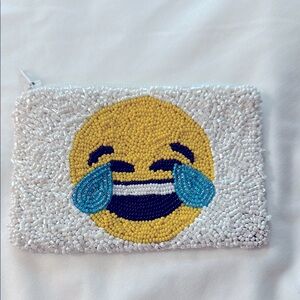 Moyna New York Emoji Beaded Coin Purse, Good condition